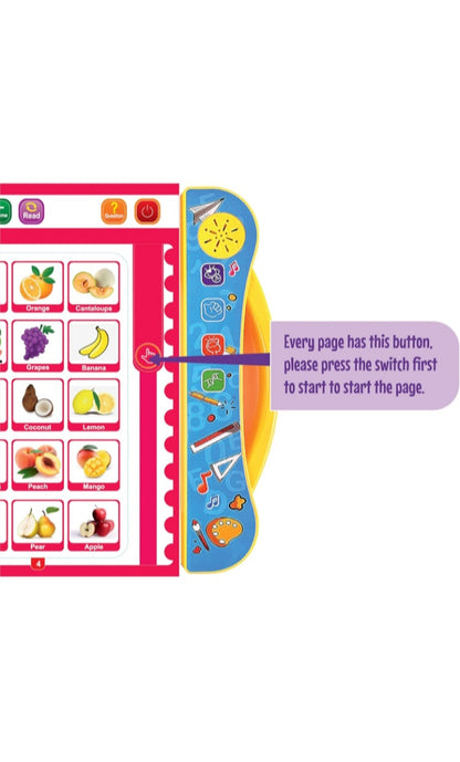 Interactive Educational Sound Book for Kids | Touch and Learn Activity Book with Voice and Light Features
