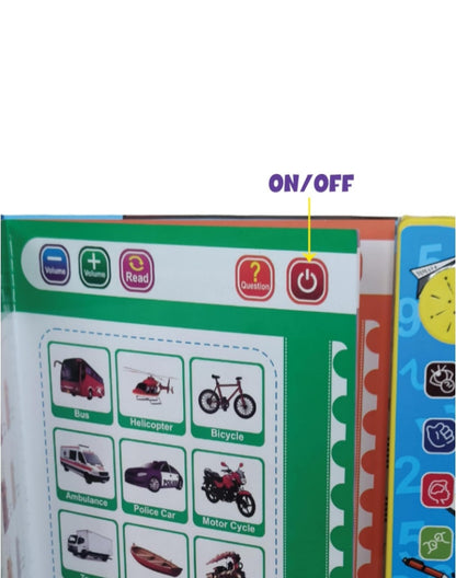 Interactive Educational Sound Book for Kids | Touch and Learn Activity Book with Voice and Light Features