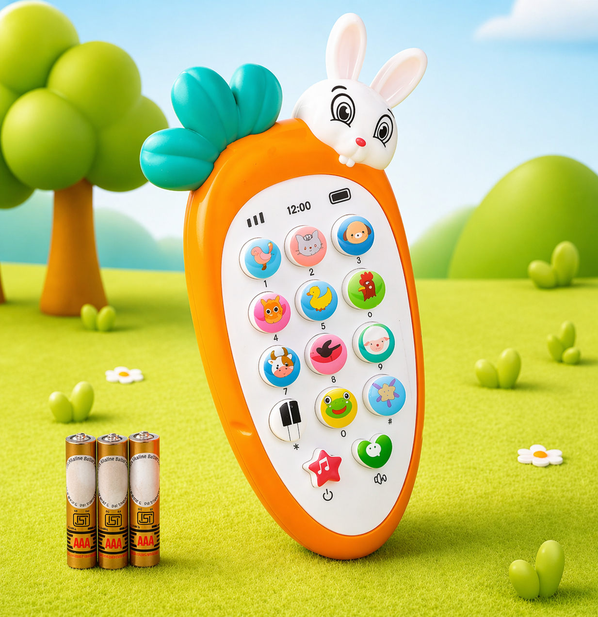 Musical Toy Phone for Kids 🐰🎵 | Interactive Sound & Learning Phone (2–4 Years)